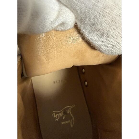 Christian Louboutin Shoes Womens Size 9 39 White Spike Studded High Top Red Sole - Picture 14 of 15